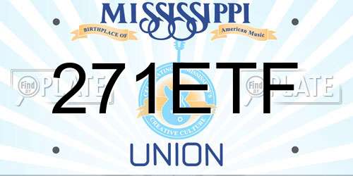 271ETF Mississippi License Plate