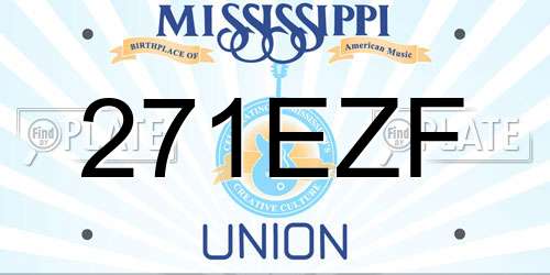 271EZF Mississippi License Plate