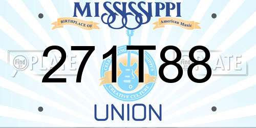 271T88 Mississippi License Plate