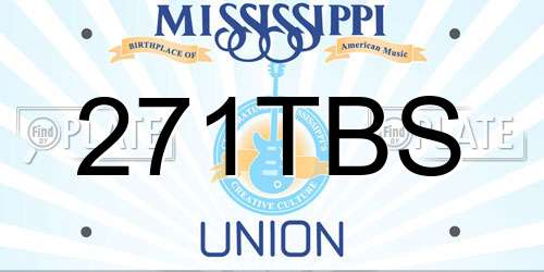 271TBS Mississippi License Plate