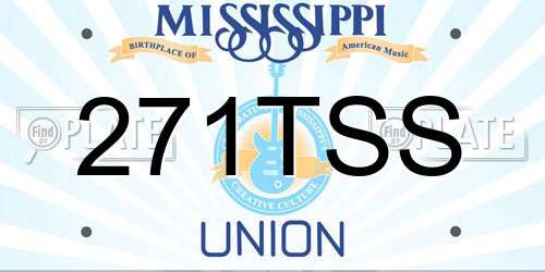 271TSS Mississippi License Plate