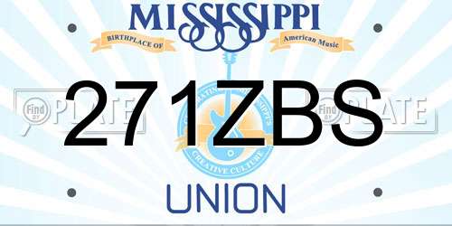271ZBS Mississippi License Plate