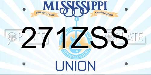 271ZSS Mississippi License Plate