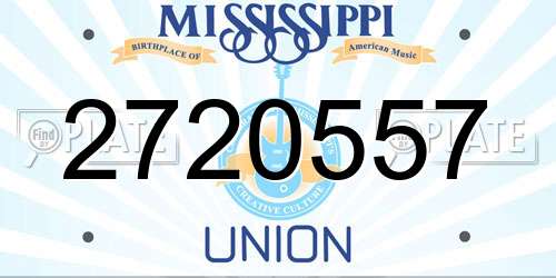2720557 Mississippi License Plate