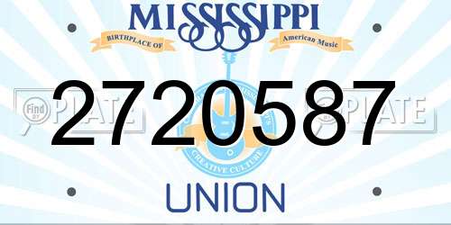 2720587 Mississippi License Plate