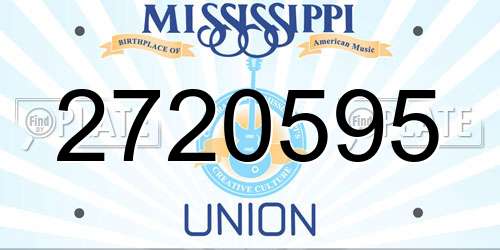2720595 Mississippi License Plate