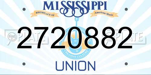 2720882 Mississippi License Plate