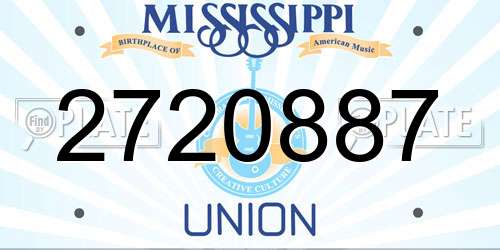 2720887 Mississippi License Plate