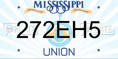 272EH5 Mississippi License Plate