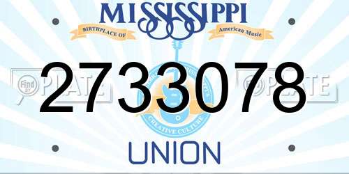2733078 Mississippi License Plate