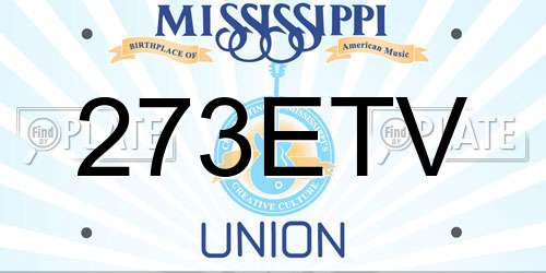 273ETV Mississippi License Plate