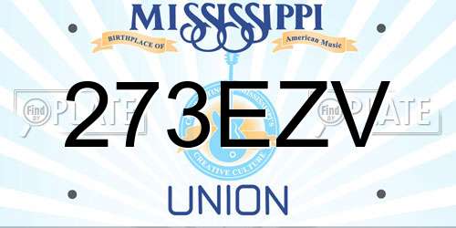 273EZV Mississippi License Plate