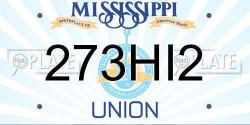 273HI2 Mississippi License Plate