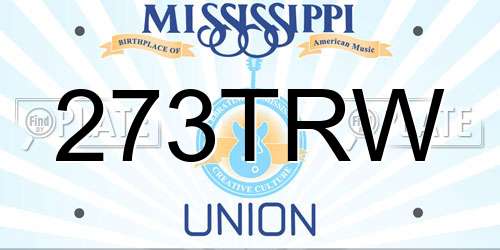 273TRW Mississippi License Plate