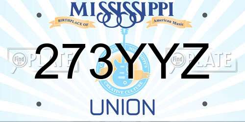 273YYZ Mississippi License Plate