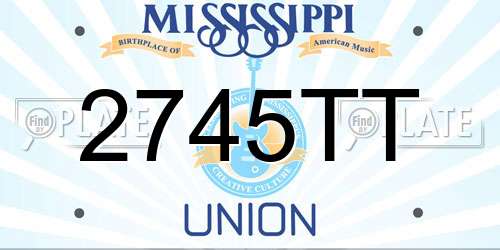 2745TT Mississippi License Plate