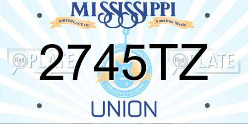 2745TZ Mississippi License Plate