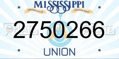 2750266 Mississippi License Plate