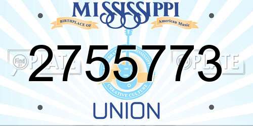 2755773 Mississippi License Plate