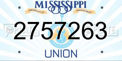 2757263 Mississippi License Plate