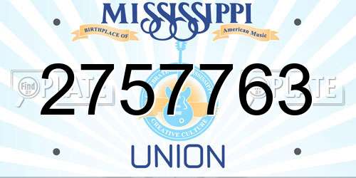 2757763 Mississippi License Plate