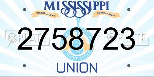 2758723 Mississippi License Plate