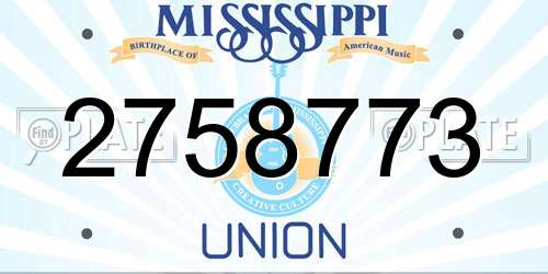 2758773 Mississippi License Plate