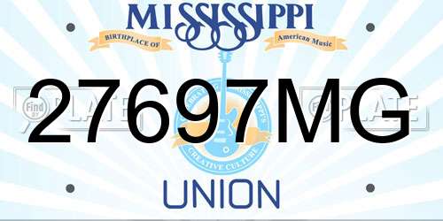 27697MG Mississippi License Plate