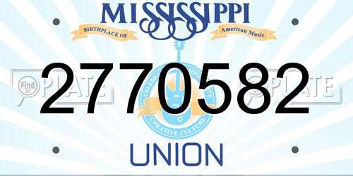 2770582 Mississippi License Plate