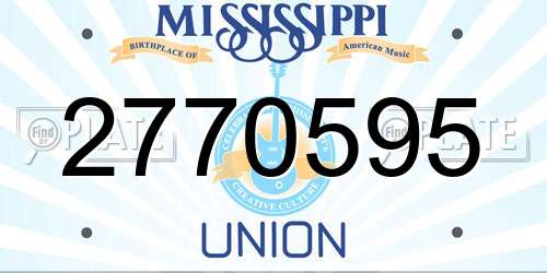 2770595 Mississippi License Plate