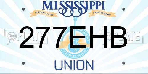 277EHB Mississippi License Plate