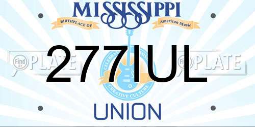 277IUL Mississippi License Plate