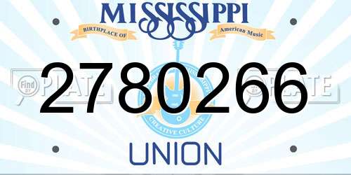 2780266 Mississippi License Plate