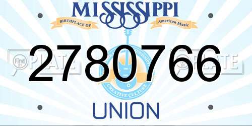 2780766 Mississippi License Plate