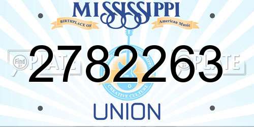 2782263 Mississippi License Plate