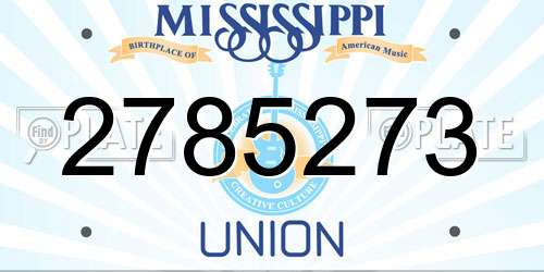 2785273 Mississippi License Plate