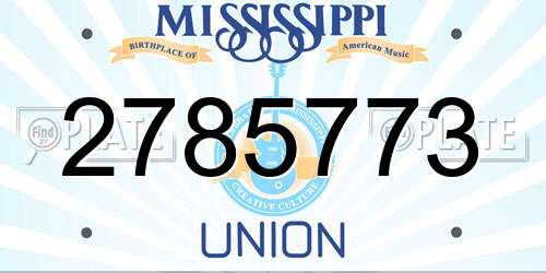 2785773 Mississippi License Plate
