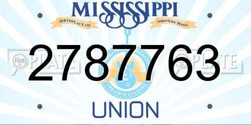 2787763 Mississippi License Plate