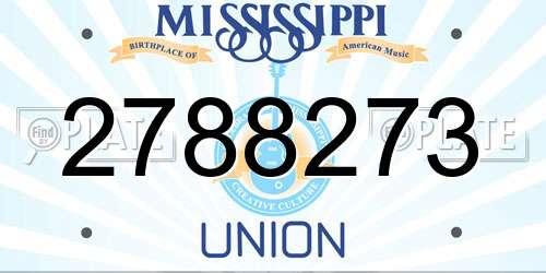 2788273 Mississippi License Plate