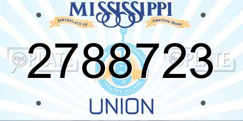 2788723 Mississippi License Plate