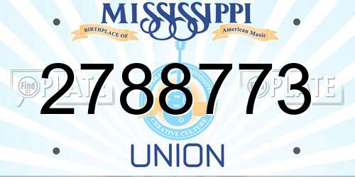 2788773 Mississippi License Plate
