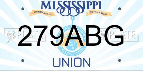 279ABG Mississippi License Plate