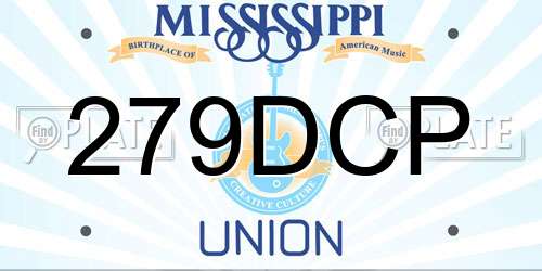 279DCP Mississippi License Plate