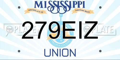 279EIZ Mississippi License Plate