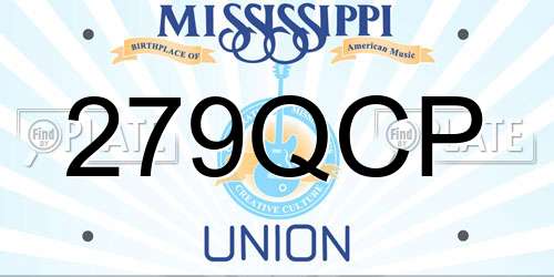 279QCP Mississippi License Plate