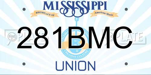 281BMC Mississippi License Plate