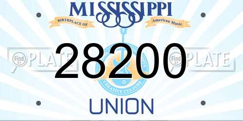 28200 Mississippi License Plate