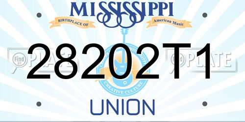 28202T1 Mississippi License Plate