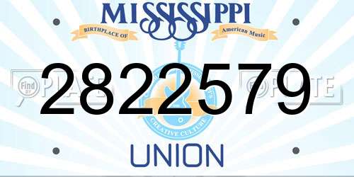 2822579 Mississippi License Plate