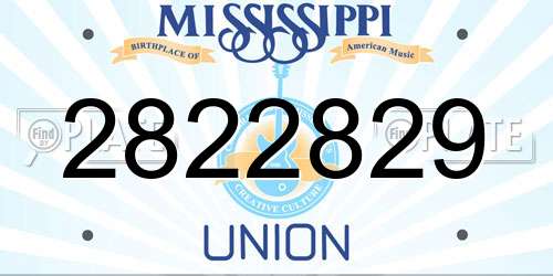 2822829 Mississippi License Plate